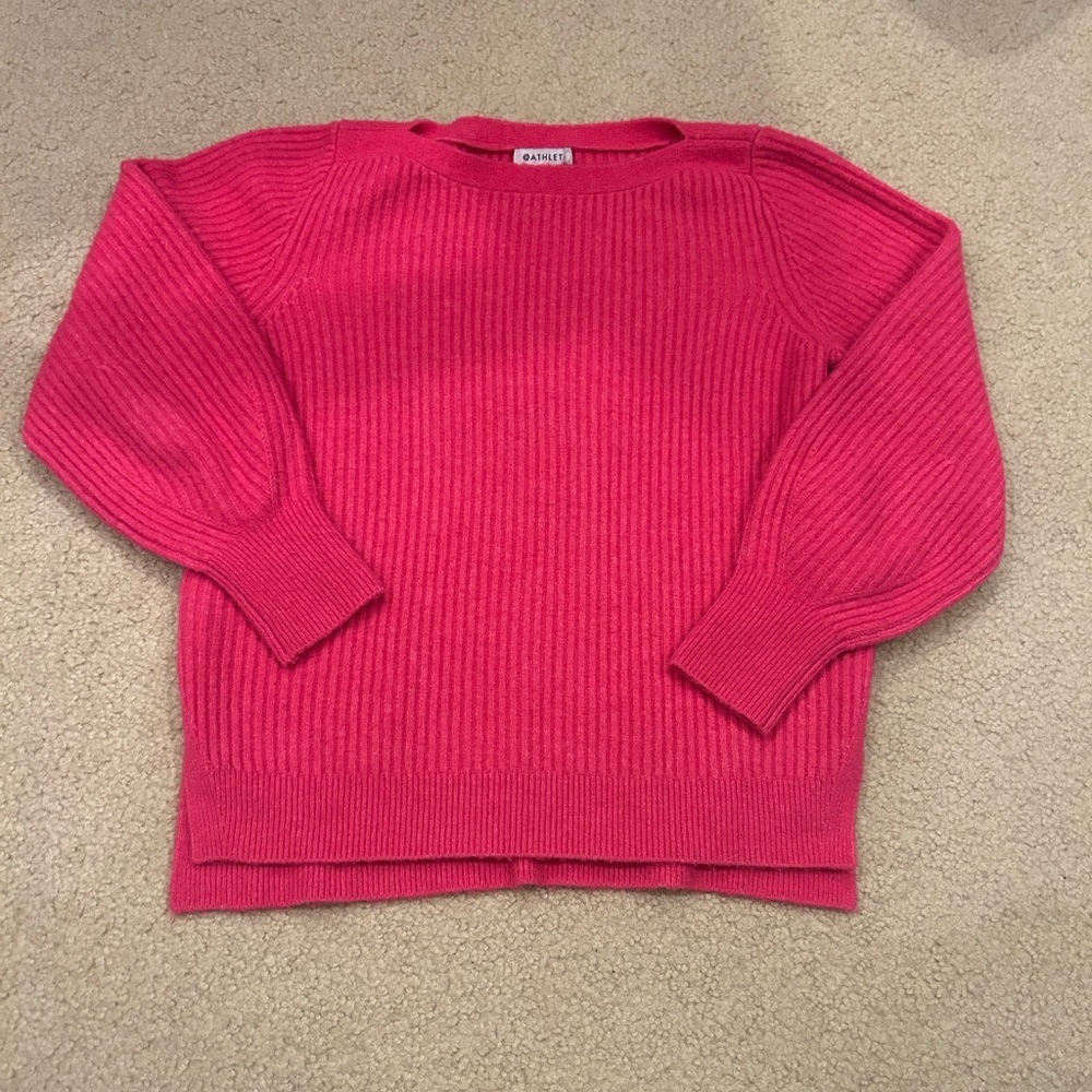 Athleta Layover Sweater Extra Fine Merino Wool Ribbed - Picture 2 of 5